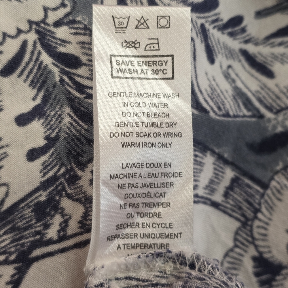 Orientique Australian Floral Rayon Tunic Blouse Size M Boho Cottagecore Resort - Picture 9 of 9
